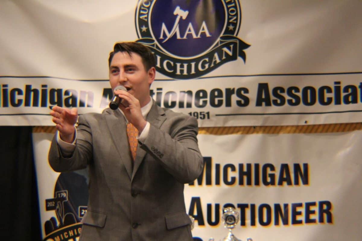 Clayton Neal, Michigan Auctioneer Champion 2018 Michigan Auctioneers