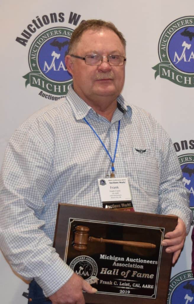Frank Leist Inducted into the Michigan Auctioneers Hall of Fame